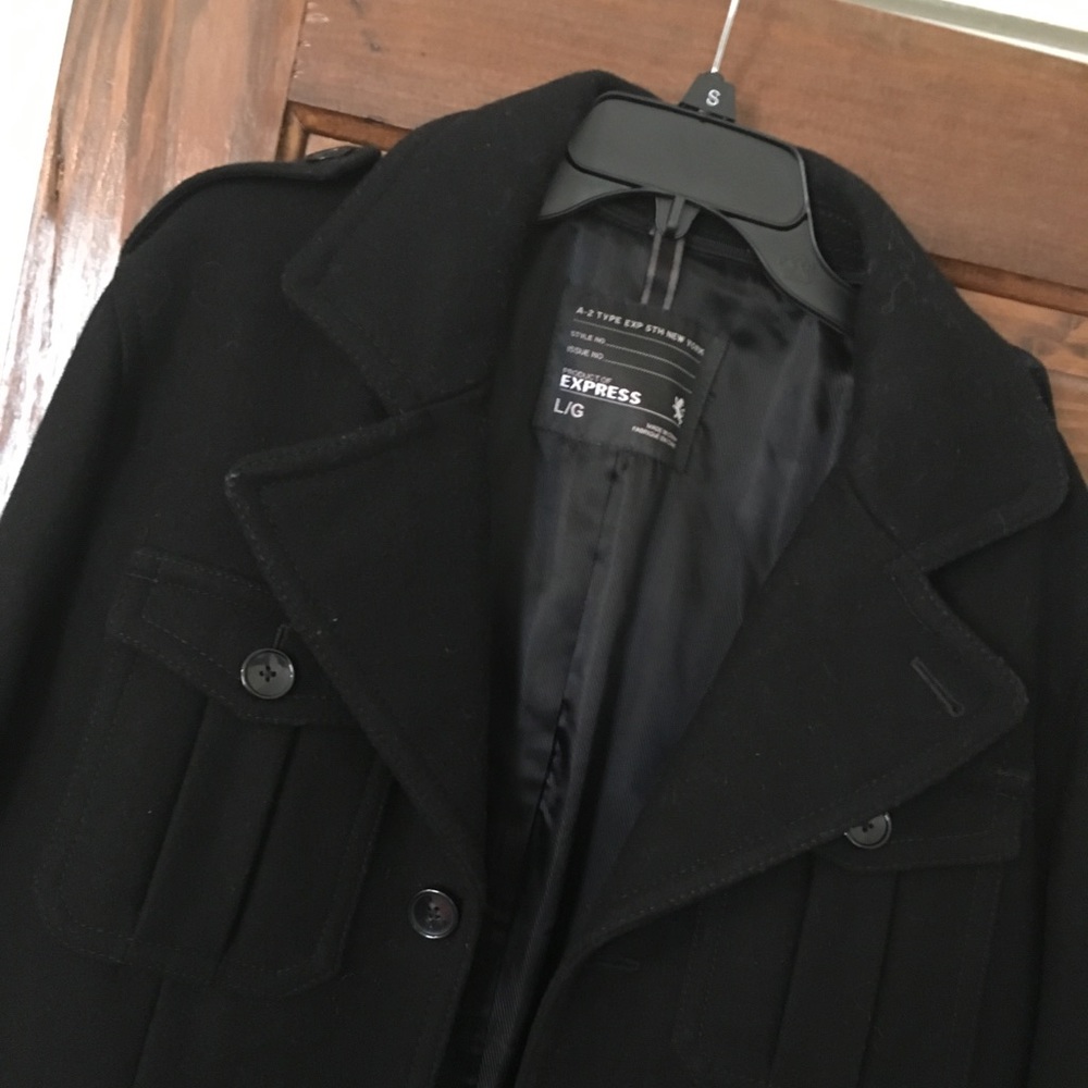 Large Express Pea Coat worn twice like new!!!